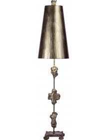 Elegancka lampa na stoliczek nocny Fragment Silver - Flambeau