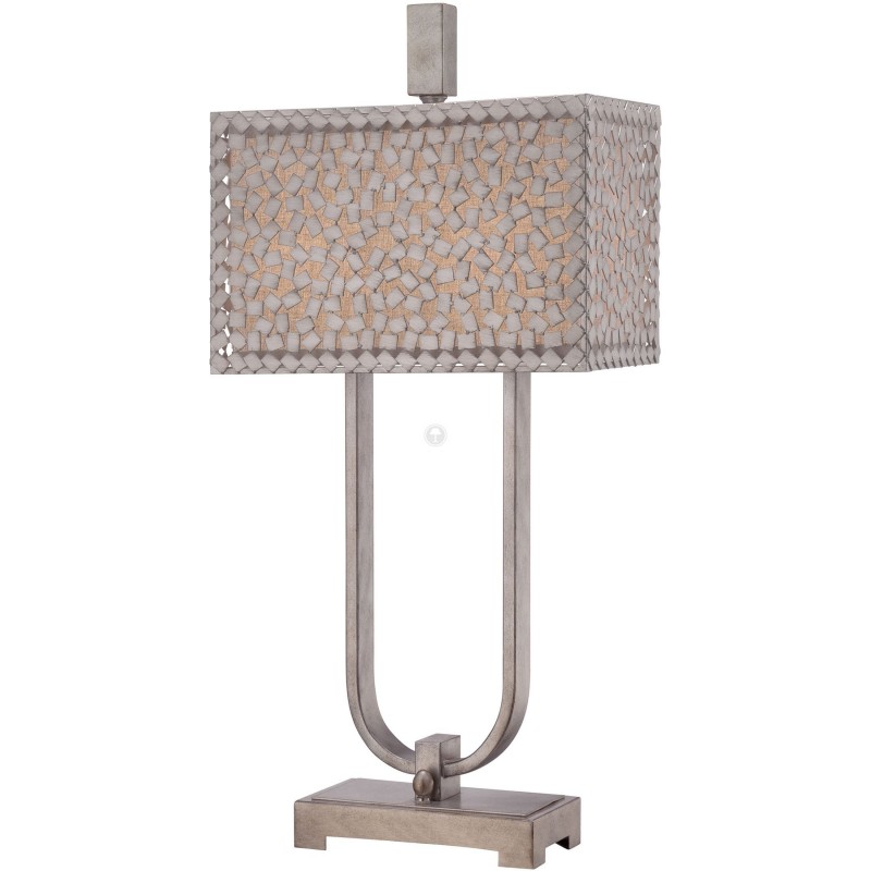 CONFETTI DESK LAMP stylowa srebrna lampa stołowa - Quoizel