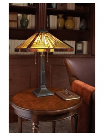 STEPHEN LS ręcznie wykonana witrażowa lampa stołowa - Quoizel