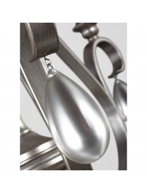 Żyrandol srebrny FE/DEWITT5 z odkrytymi żarówkami - Feiss