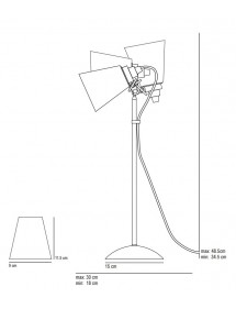 HEKTOR SMALL FLOWERPOT FT155N lampa stołowa - Original BTC