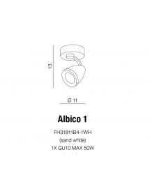 ALBICO 1 pojedyńczy reflektor sufitowy lub ścienny - Azzardo