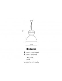 BISMARK potężna lampa wisząca w przemysłowym stylu - Azzardo