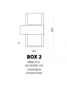 BOX 2 kinkiet o kształcie dwóch szklanych sześcianów - Azzardo