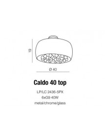 Wytworny plafon CALDO TOP 40 o niejednolitej powierzchni - Azzardo