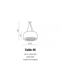 Szykowna lampa wisząca CALDO 40 kolor - chrom - Azzardo