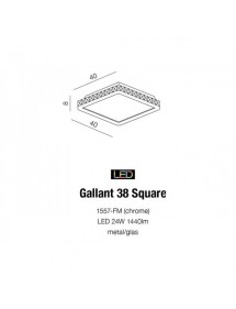 GALLANT 38 SQUARE plafon led w kształcie kwadratu - Azzardo