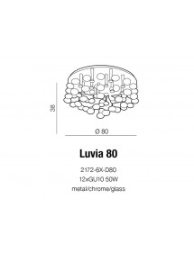 Luksusowy plafon LUVIA 80 w kolorze chromu - Azzardo