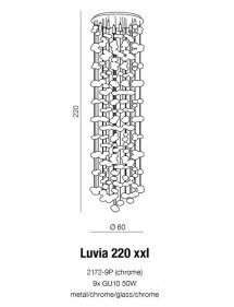 Wysoka lampa wisząca LUVIA 220 XXL na antresole - Azzardo