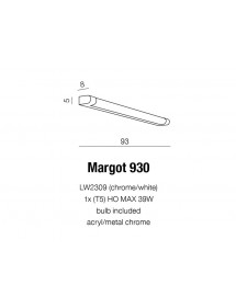 Margot 930 długi kinkiet łazienkowy - Azzardo