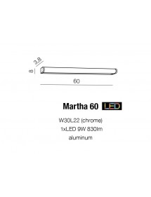 MARTHA 90 LED - łazienkowy kinkiet led nad lustro - Azzardo