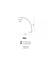OLAV wysoka lampa podłogowa na łukowatym pałąku - Azzardo
