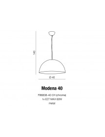 Lampa wisząca z metalowym kloszem MODENA 40 - 3 wersje - Azzardo