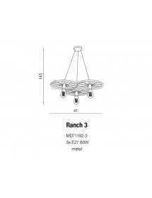 Okrągłe oprawy z żeberkowym wypełnieniem RANCH 3 - Azzardo