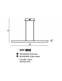 RAY - belka LED wisząca lampa nad stół - Azzardo