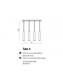 TUBO 4 cztery niewielkie oprawy na jednej belce - Azzardo