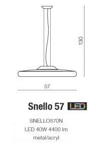 Płaska lampa wisząca SNELLO 57 LED w kształcie koła - Azzardo