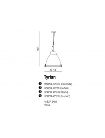Industrialna lampa wisząca TYRIAN w surowym stylu - Azzardo