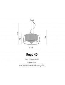 Lampa wisząca REGO 40 do nowoczesnych wnętrz - Azzardo