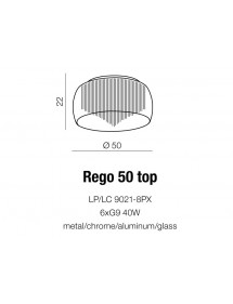 Plafon REGO 50 TOP luksusowa oprawa dekoracyjna - Azzardo