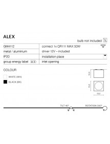 ALEX kwadratowa natynkowa oprawa architektoniczna - Azzardo