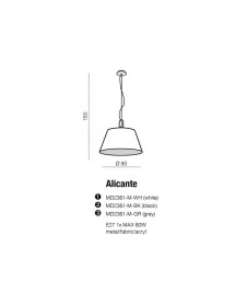 ALICANTE wisząca lampa ze stożkowatym abażurem - Azzardo