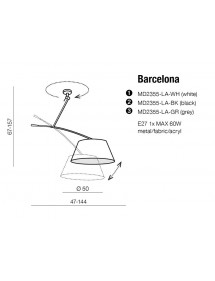 BARCELONA sufitowa lampa z innowacyjną regulacja położenia - Azzardo