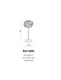 BARI TABLE - kryształowa lampa stołowa - Azzardo