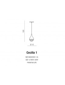 CECILIA 1 pojedyncza lampa z dwukolorowym kloszem - Azzardo