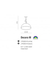 DECORA M lampa wisząca ze wzorem wewnątrz klosza - Azzardo