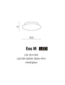 Szklany kinkiet łazienkowy EOS M zintegrowane diody led - Azzardo
