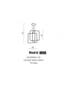 Luksusowa lampa wisząca MADRID z modułem led w konstrukcji - Azzardo