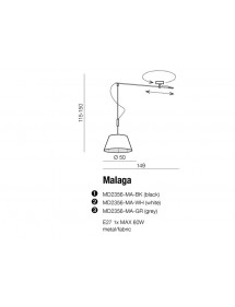 MALAGA wisząca lampa pokojowa o unikatowej konstrukcji - Azzardo