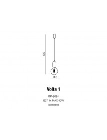 VOLTA 1 - minimalistyczna oprawa wisząca na długim przewodzie - Azzardo