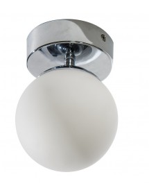 TAO sufitowa lampa łazienkowa ze szklanym kloszem - biała kula - Azzardo