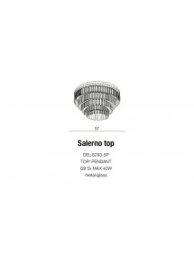 Plafon kryształowy SALERNO TOP luksusowa lampa sufitowa - Azzardo