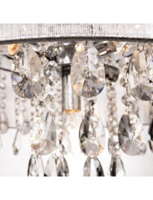 SINGAPOURE SILVER srebrna lampa wisząca z kryształkami - Cosmo Light