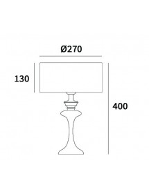 ABU DHABI LS tradycyjna lampa stołowa z materiałowym abażurem - Cosmo Light