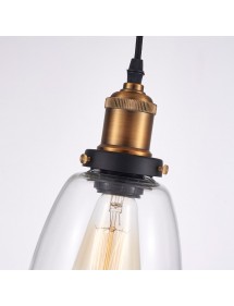 Mała lampa wisząca ROTTERDAM GL z przezroczystym kloszem - Cosmo Light