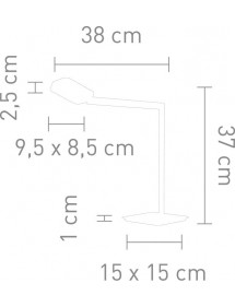 FINESS LS stołowa lampa o nowoczesnym designie - Sompex