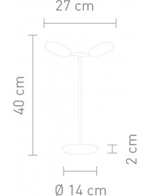 KONGE LS lampa stołowa z dwoma ruchomymi źródłami światła led - Sompex