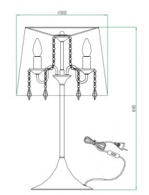 ARTEMIDA LS stołowa lampa z delikatnym białym abażurem - Zuma Line