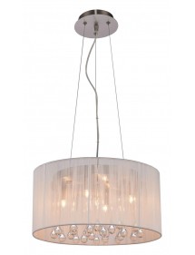 Lampa wisząca ARTEMIDA 5 ze stylowym abażurem i kryształkami - Zuma Line