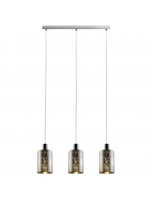 Potrójna lampa wisząca nad stół PIOLI 3A kolory złoty i srebrny - Zuma Line