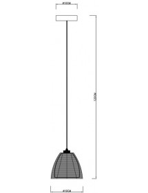 PICO 1S mała lampa wisząca z metalowym oplotem - Zuma Line