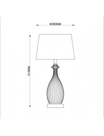 Lampa stołowa MOSCA z butelkowym kształtem szklanej podstawy - Zuma Line